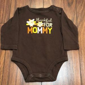🛎 Carter’s Thankful Thanksgiving Onesie Brown, Orange Yellow (SALE!) (6 Months)